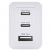 dbramante1928 CI70CCWH4436 baltais 70 W lādētājs ar 2x USB-C un 1x USB-A, ES kontaktdakša