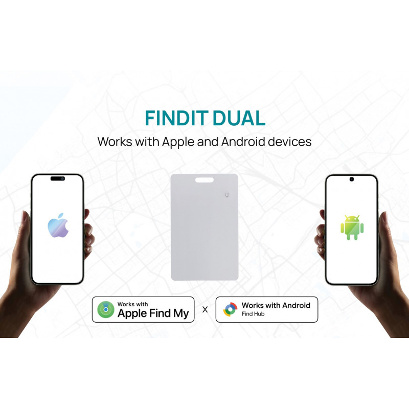 XD Design Connects FindIt Dual RCS maciņa meklētājs kartes formā, Apple Find My un Android Find Hub, P301.6403