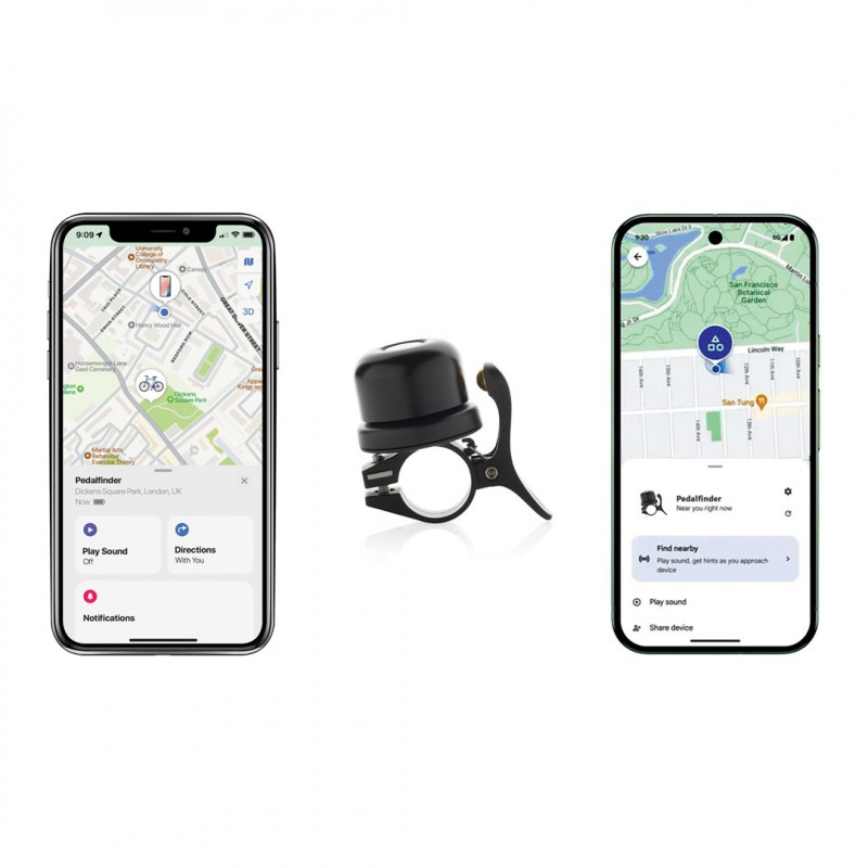 XD Design Connects Bike Finder Dual velosipēda zvans ar meklētāju, Apple un Android Find, IPX6, P301.1401