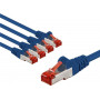 Goobay 66608 tīkla kabelis CAT 6 S/FTP (PiMF), 3 m, zils, CU vara vadītāji (5 gab.)