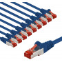 Goobay 66630 tīkla kabelis CAT 6 S/FTP (PiMF), 3 m, zils (10 gab.)