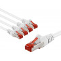 Goobay 66643 tīkla kabelis CAT 6 S/FTP (PiMF), 2 m, balts (5 gab.)