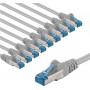 Goobay 67526 Cat 6a S/FTP tīkla kabelis, 2 m, pelēks (10 gab.)