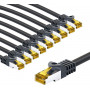 Goobay 69415 RJ45 savienojuma kabelis CAT 6A S/FTP (PiMF), 500 MHz, ar CAT 7 kabeli, 3 m, melns (10 gab.)