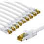 Goobay 69451 RJ45 savienojuma kabelis CAT 6A S/FTP (PiMF) ar CAT 7 kabeli, 5 m, balts (10 gab.)