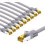 Goobay 69517 RJ45 savienojuma kabelis CAT 6A S/FTP (PiMF) ar CAT 7 kabeli, 3 m, pelēks (10 gab.)
