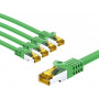 Goobay 69576 RJ45 tīkla kabelis CAT 6A S/FTP (PiMF), 500 MHz, ar CAT 7 kabeli, 2 m, zaļš (5 gab.)