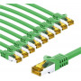 Goobay 69758 RJ45 tīkla kabelis CAT 6A S/FTP (PiMF), 500 MHz, ar CAT 7 kabeli, 3 m, zaļš (10 gab.)