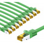 Goobay 69759 RJ45 tīkla kabelis CAT 6A S/FTP (PiMF), 500 MHz, ar CAT 7 kabeli, 5 m, zaļš (10 gab.)