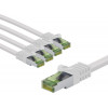 Goobay 69769 CAT 8.1 Ethernet kabelis ar GHMT sertifikātu, S/FTP (PiMF), 2 m, balts (5 gab.)