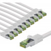 Goobay 69788 CAT 8.1 Ethernet kabelis ar GHMT sertifikātu, S/FTP (PiMF), 3 m, balts (10 gab.)