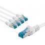 Goobay 67547 CAT 6A savienojuma kabelis, S/FTP (PiMF), 3 m, balts (5 gab.)