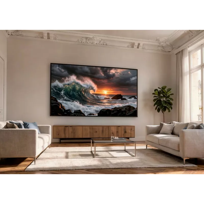 celexon HomeCinema Frame 120 Dynamic Slate projektora ekrāns ar rāmi, augsts kontrasts, 120″ (304,8 cm)