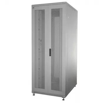 IT-BUDGET 19 collu tīkla skapis SRK 90ITB19SRK4268DTGN, 42 U, 600x800 mm, perforētas divviru durvis priekšā un aizmugurē, piegāde izjauktā veidā, gaiši pelēks