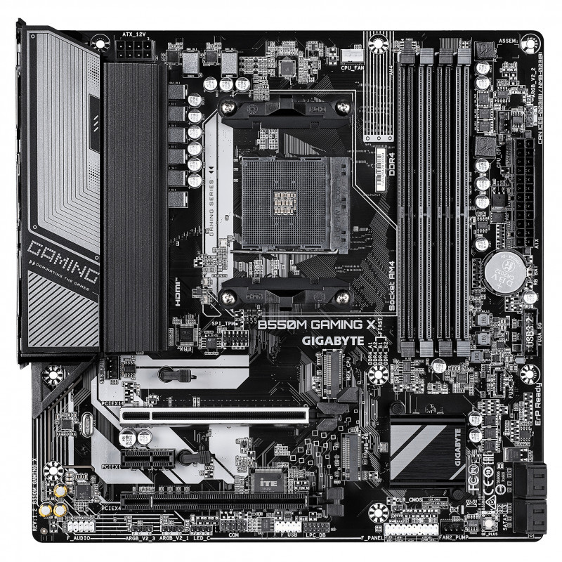 Gigabyte B550M Gaming X pamatplate