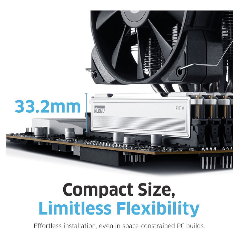 Klevv FIT V KD5AGU880-60A300F RAM komplekts, 32 GB (2 x 16 GB), DDR5-6000, CL30
