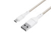 WINX LINK Simple USB–Micro USB vads, neilona pinums, 1 m, balts