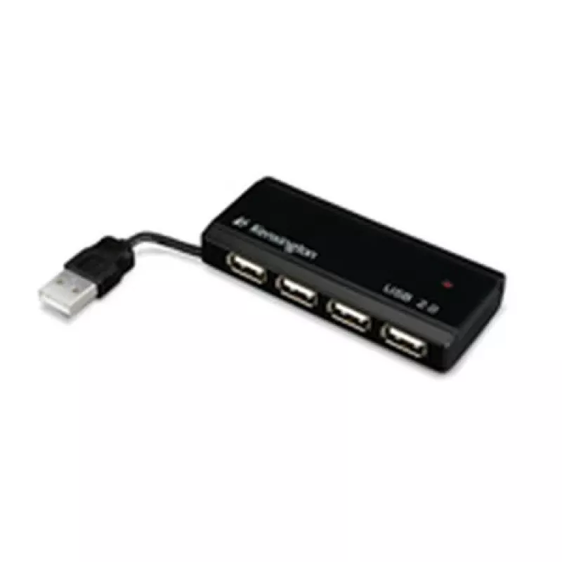 Kensington PocketHUB Mini USB 2.0 centrmezgls, 4 pieslēgvietas (33399EU)