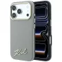 Karl Lagerfeld Saffiano Small Script Metal Logo MagSafe aizsargvāciņš iPhone 18 Pro / 17 Pro, bēšs
