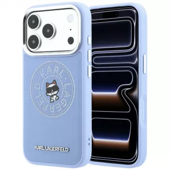 Karl Lagerfeld Point & Choupette Sketch MagSafe aizsargvāciņš iPhone 18 Pro Max / 17 Pro Max, zils