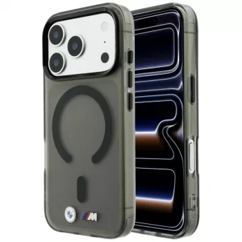 BMW M IML Frosted Metal Logo & Trims MagSafe tālruņa apvalks iPhone 18 Pro Max / 17 Pro Max, melns
