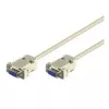 Goobay 50547 D-SUB seriālā savienojuma kabelis, RS-232 ligzda (9 kontakti) – RS-232 ligzda (9 kontakti), 2 m, pelēkā krāsā