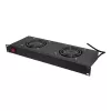 LogiLink FAU102B ventilatoru bloks 19″ statnei, 2 ventilatori, slēdzis, 1U, melns