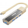 Unitek H1319ACL01 USB-C / USB-A centrmezgls ar divvirzienu savienojumu, 5 Gbps, krēmkrāsas