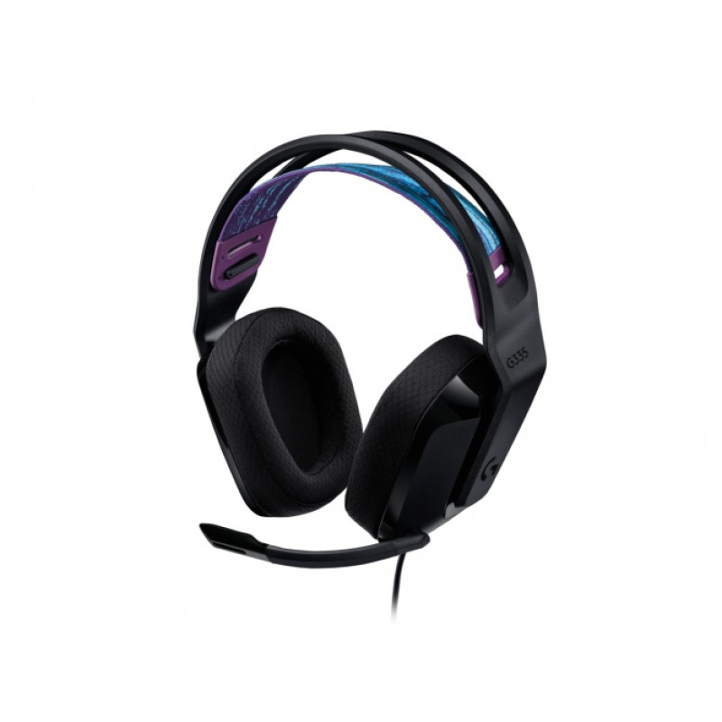 Logitech G335 vadu spēļu austiņas ar mikrofonu, 3,5 mm ligzda, melnā krāsā