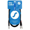 SSQ JSJM1 SS-1452 skaņas kabelis, stereo jack – 2x mono jack, 1 m, melns