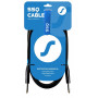 SSQ JMPJMP6 SS-1450 audio kabelis ar mono jack spraudņiem, 6 m, melns
