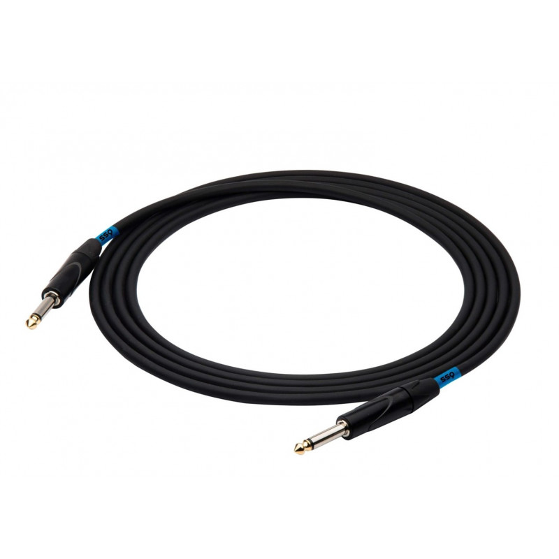 SSQ JMPJMP6 SS-1450 audio kabelis ar mono jack spraudņiem, 6 m, melns