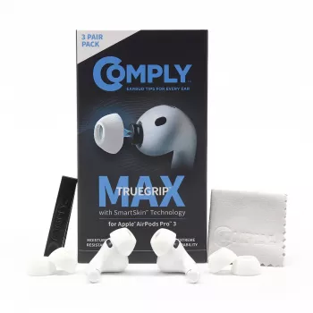 Comply MAX ausu uzgaļi Apple AirPods Pro 3, balti, izmērs L