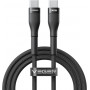 Veger CC03 USB-C uz USB-C vads, PD 48 V 5 A 240 W, 1,5 m, melns