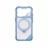 Skinarma Saturn Skin000483 apvalks ar MagSafe un RotatingKick Stand, paredzēts iPhone 18 Pro / 17 Pro, zils