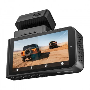 Videoreģistrators WOLFBOX X3: 2,5K priekšējā + 1080p aizmugurējā kamera, Wi-Fi, 64 GB
