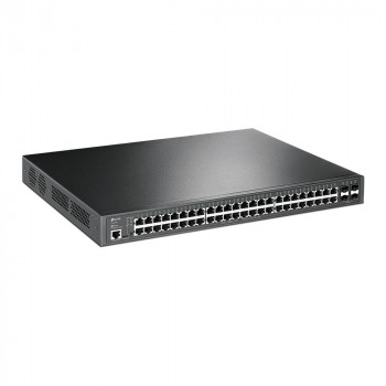 TP-Link JetStream TL-SG3452P pārvaldāms L2/L3 tīkla slēdzis, Gigabit Ethernet, PoE, 1U, melns