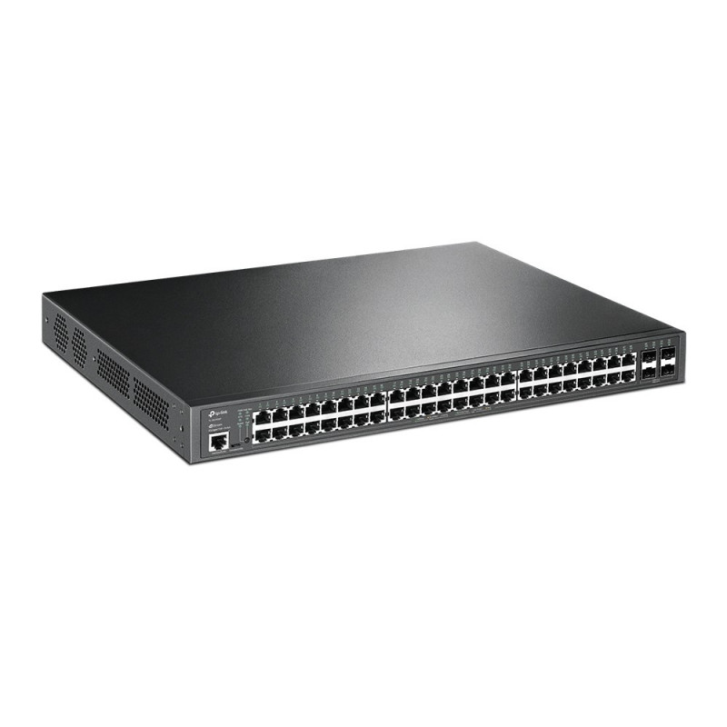 TP-Link JetStream TL-SG3452P pārvaldāms L2/L3 tīkla slēdzis, Gigabit Ethernet, PoE, 1U, melns