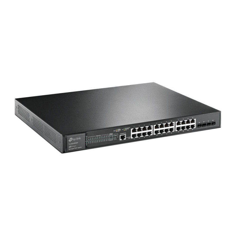 TP-Link JetStream TL-SG3428XMP pārvaldāms L2+ tīkla slēdzis, Gigabit Ethernet, PoE, 1U, melns
