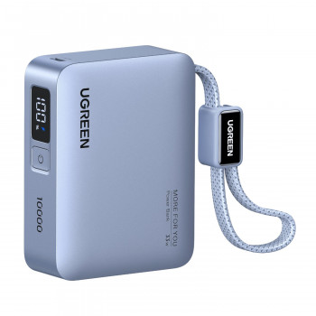 Ugreen PB584 pārnēsājamais akumulators 10000 mAh, pelēks