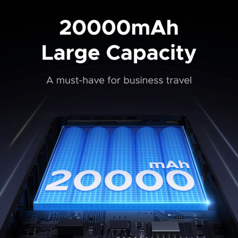Ugreen PB550 pārnēsājamais akumulators, 20000 mAh, pelēks
