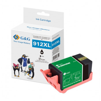 Saderīga G&G XL tintes kasetne HP 912XL 3YL84AE, melna