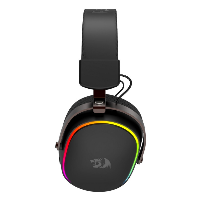 Redragon FURY WRS H831 melnas bezvadu spēļu austiņas ar mikrofonu