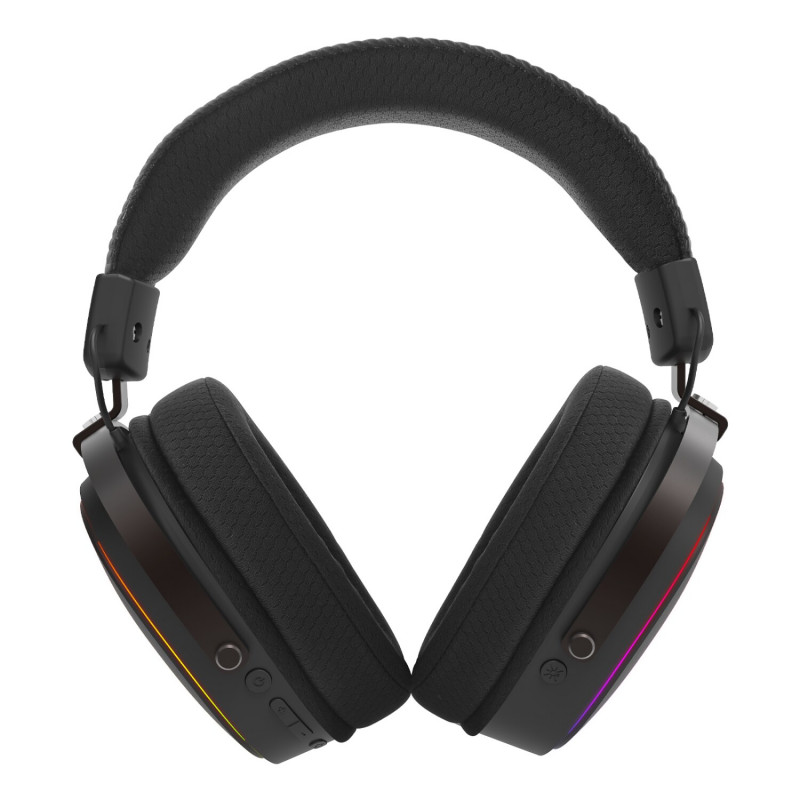 Redragon FURY WRS H831 melnas bezvadu spēļu austiņas ar mikrofonu