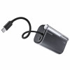 SHARGE Flow 3 pārnēsājamais lādētājs, 10 000 mAh, 45 W PD, USB-C kabelis, melns