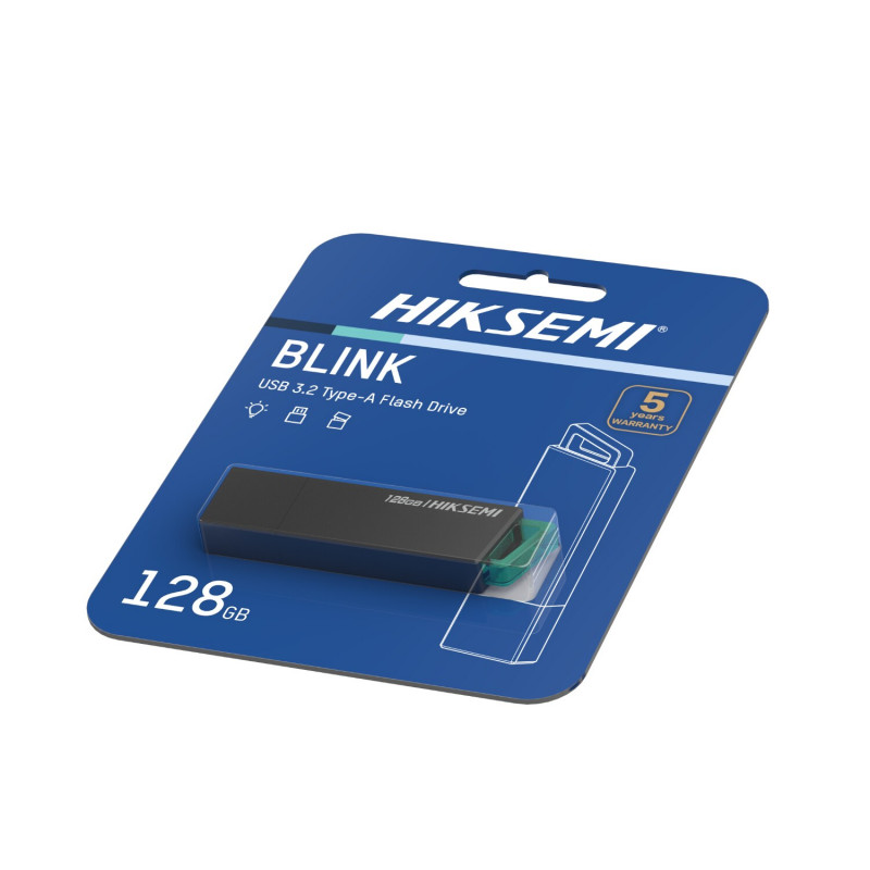 Hiksemi Blink HS-USB-E302 128 GB USB 3.2 zibatmiņa melnā krāsā