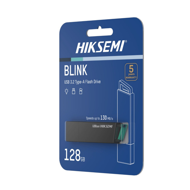Hiksemi Blink HS-USB-E302 128 GB USB 3.2 zibatmiņa melnā krāsā