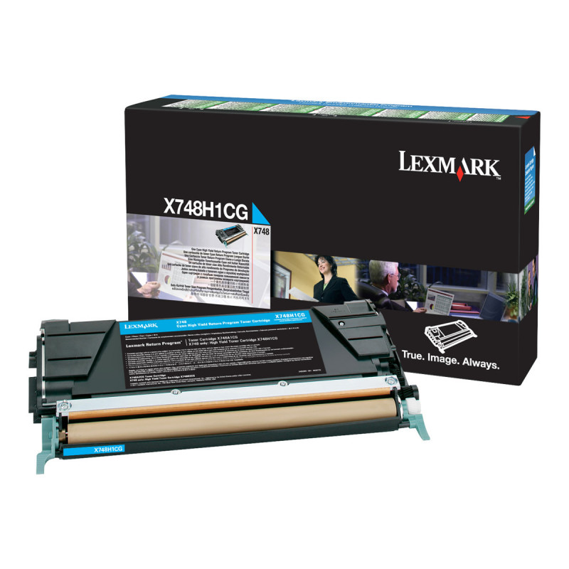 Lexmark X748H1CG tonera kārtridžs printeriem X748de, X748de LDS, X748de Statoil, X748dte, ciānzils