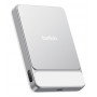 Belkin UltraCharge Pro Slim BPD022HQWH magnētiskais pauerbanks ar displeju, 10000 mAh, 25 W, sudraba krāsā