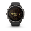 Garmin Fenix 9 Pro 010-04337-16 viedpulkstenis (51 mm), titāna korpuss Carbon Gray DLC, melna/pelēka silikona siksniņa